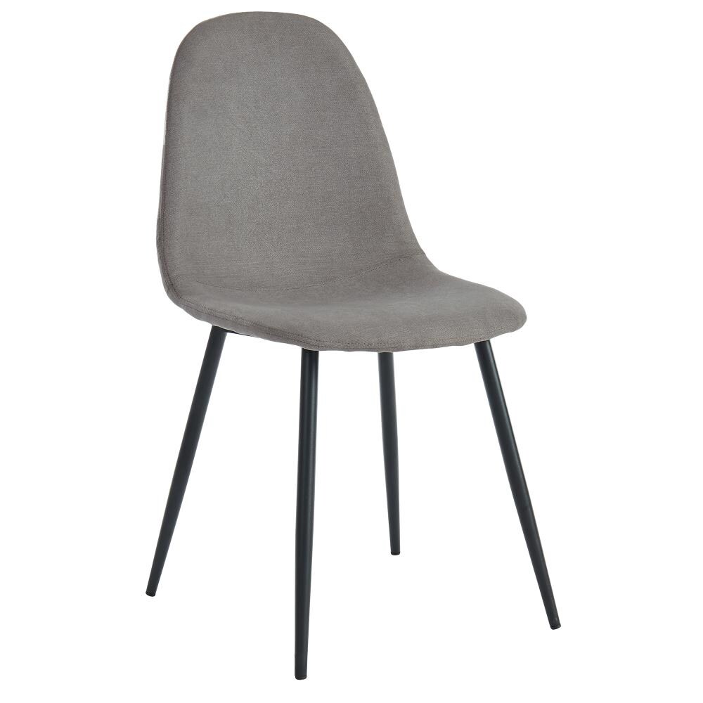 Worldwide Homefurnishings Set of 4 Contemporary/Modern Polyester/Polyester Blend Upholstered Dining Side Chair (Wood Frame) in Gray | 202-606GY