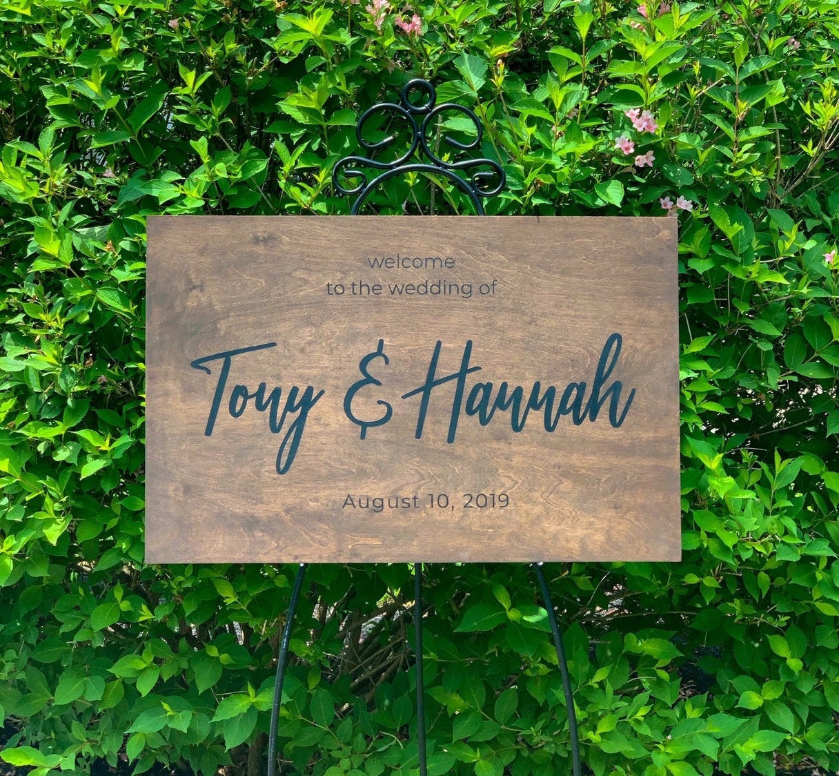 Welcome Wedding Sign, Rustic Wood To Our Name Sign