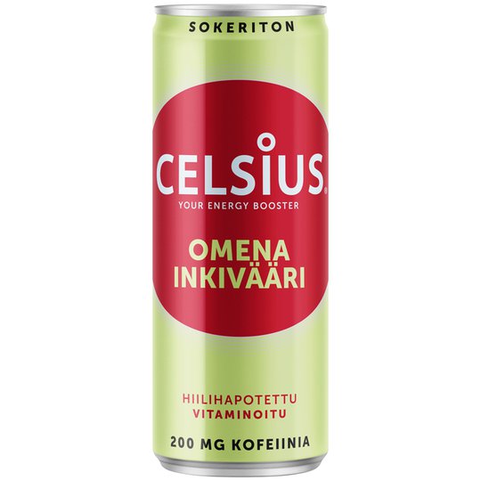 Celsius-juoma "Omena & Inkivääri" 335ml - 81% alennus