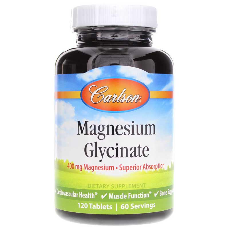 Carlson Labs Magnesium Glycinate 400 Mg 120 Tablets