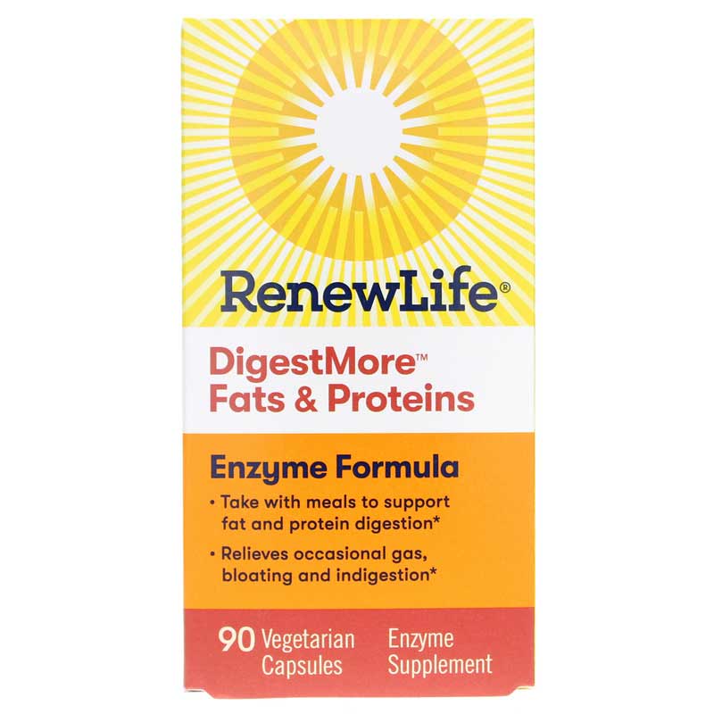 Renew Life DigestMore Fats & Proteins Enzyme Formula 90 Veg Capsules