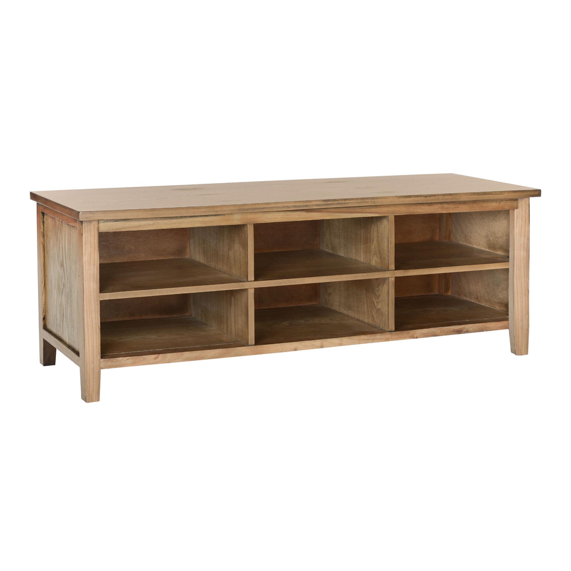 Low Wood Oxford Bookshelf: White/Natural by World Market