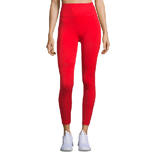 Seamless Blocked Tights, Impact Red