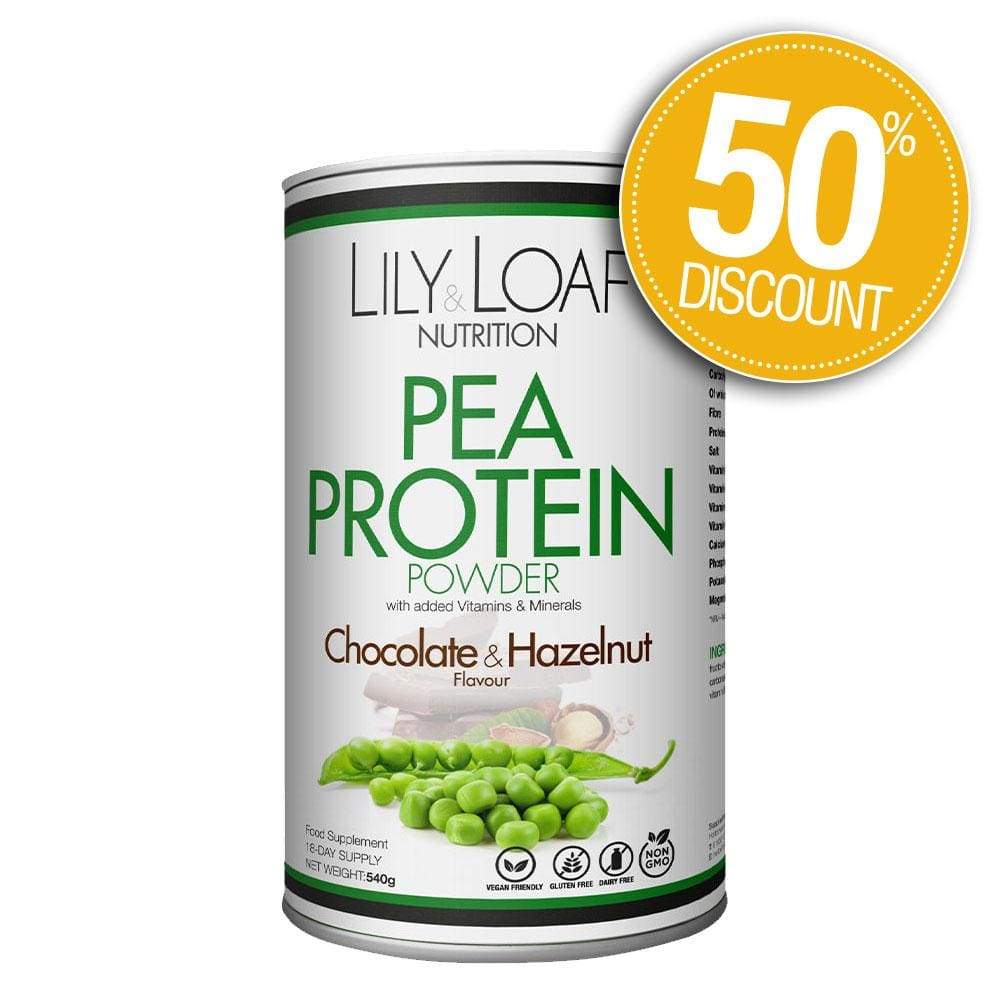 Chocolate & Hazelnut Pea Protein Powder (540g) 50% Off