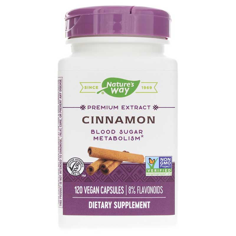 Natures Way Cinnamon Standardized, 120 Veg Capsules