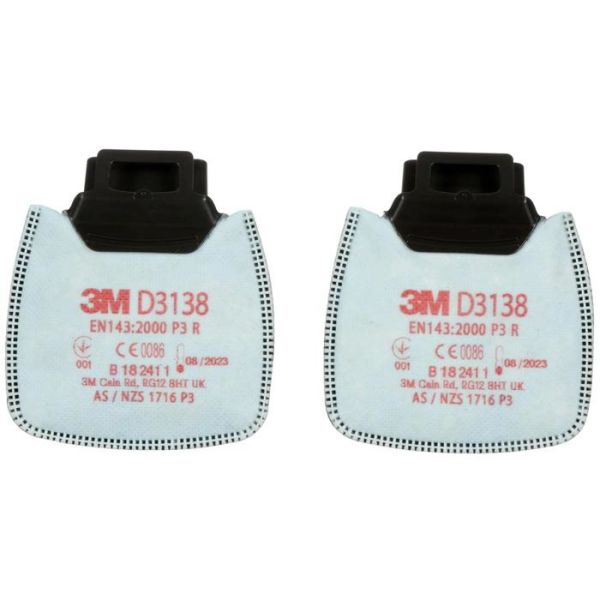 3M Secure Click D3128 Partikkelfilter P2 R, til 800-serien
