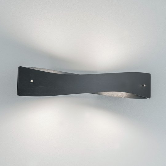 Lucande Lian LED-seinävalaisin, musta, alumiini
