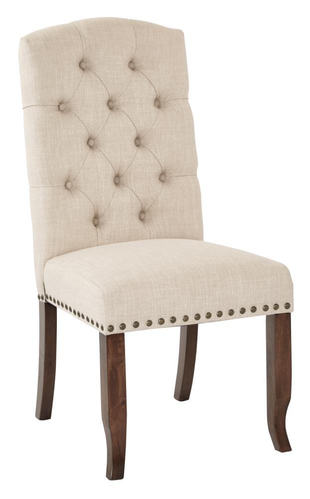 OSP Home Furnishings Contemporary/Modern Polyester/Polyester Blend Dining Side Chair (Wood Frame) in Brown | JSA-L38