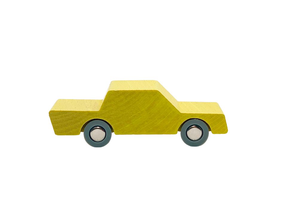 Waytoplay - Back and Forth Wooden Car - Yellow
