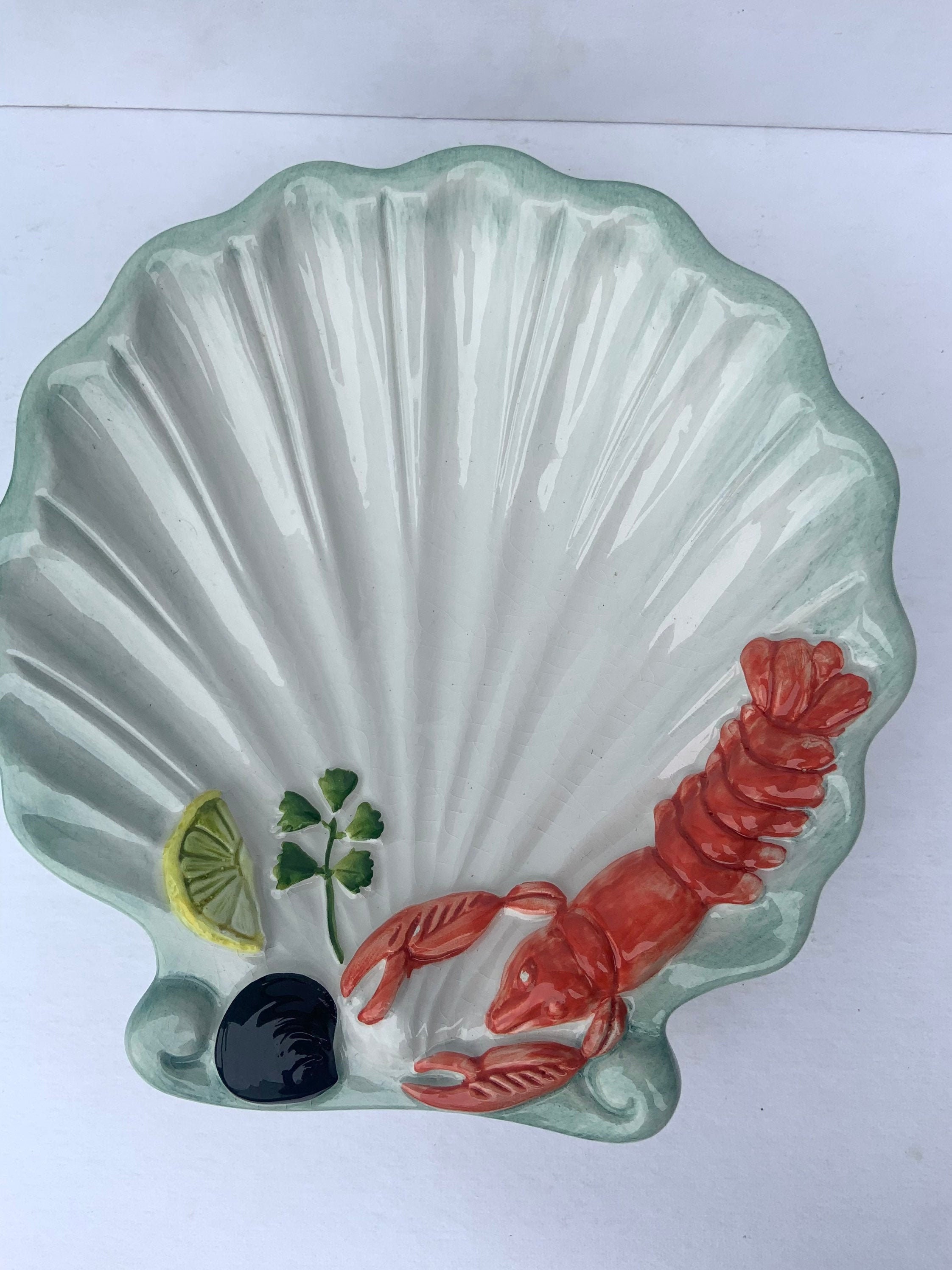 Ceramic Lobster & Seafood Shell Holder