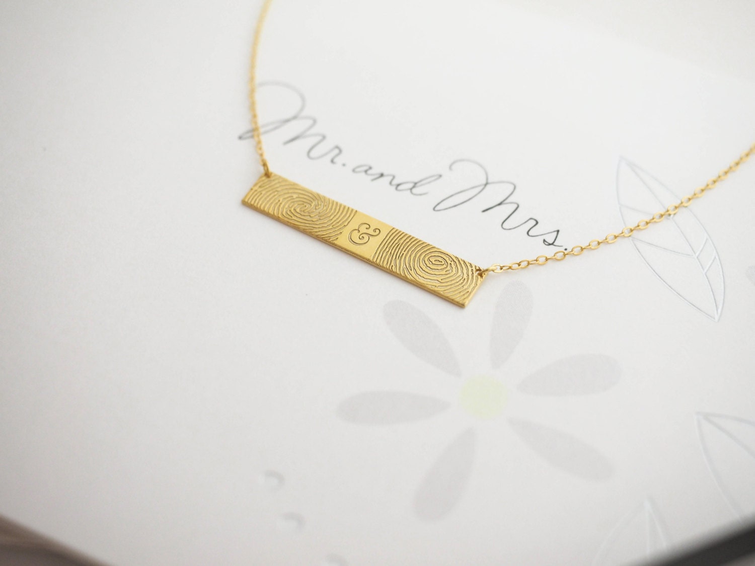Fingerprint Necklace Wedding Jewelry Memorial Mothers Gift Nm22