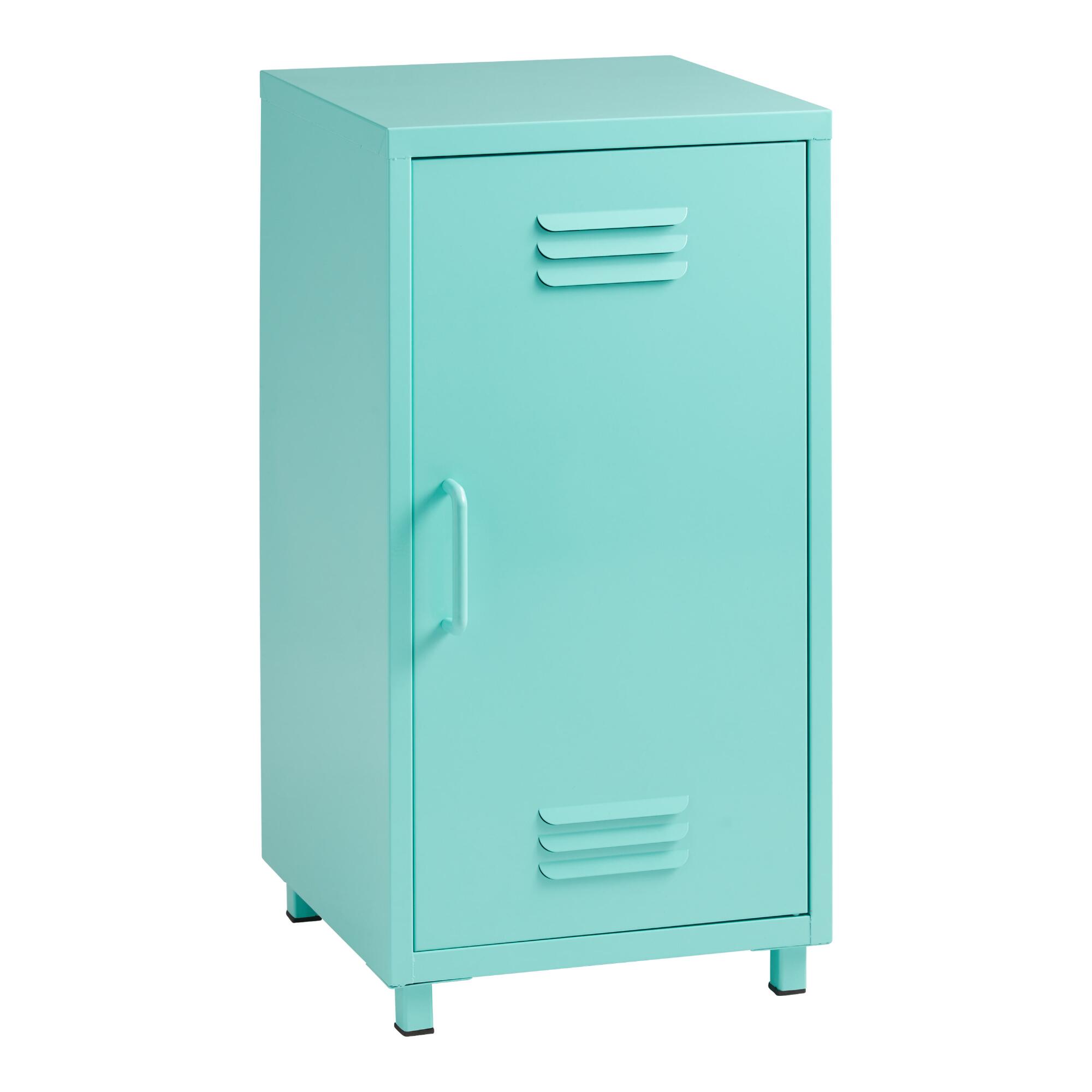 Aqua Metal Locker Wilson Storage Cabinet - Iron by World Market