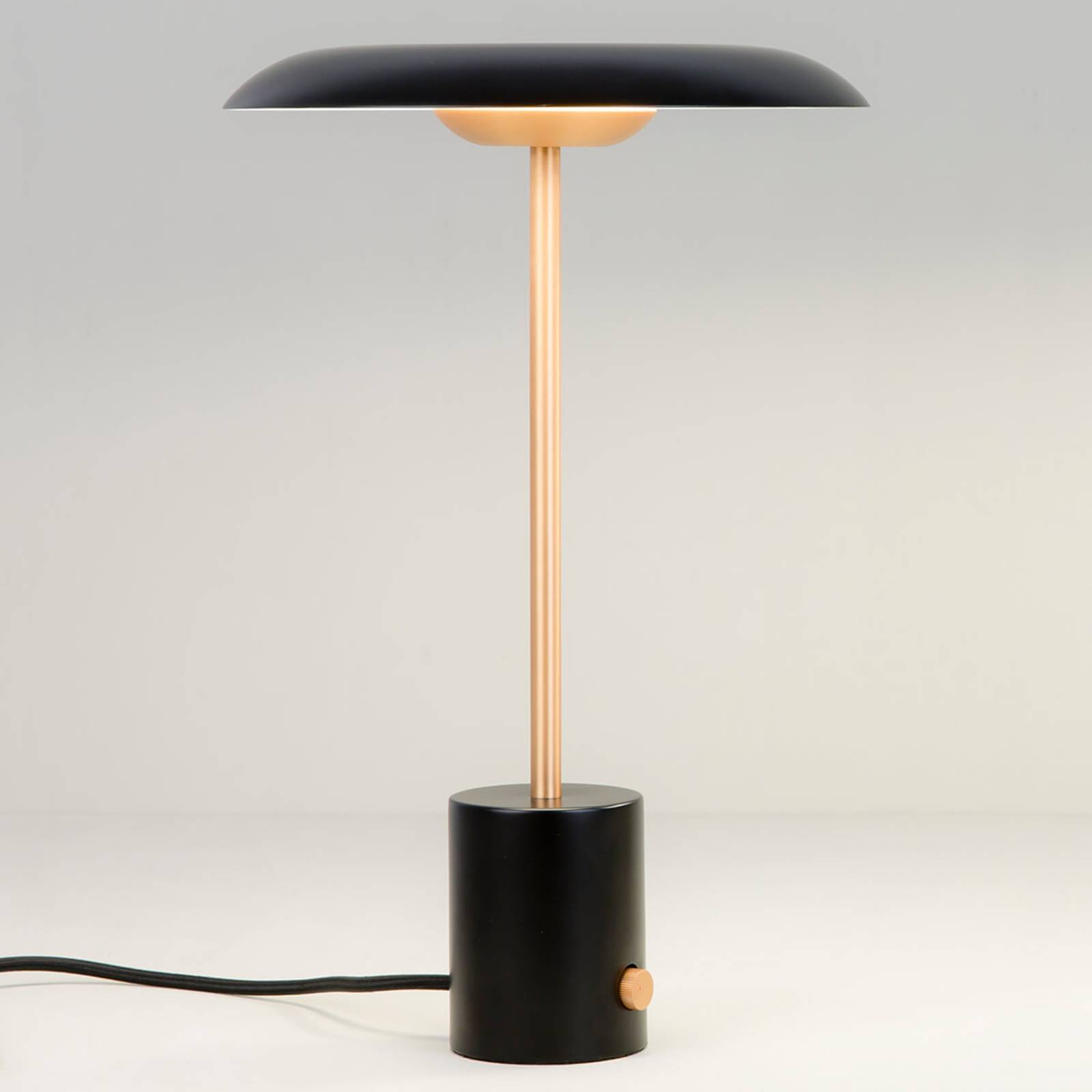 LED-pöytälamppu Hoshi himmentimellä, musta-kupari