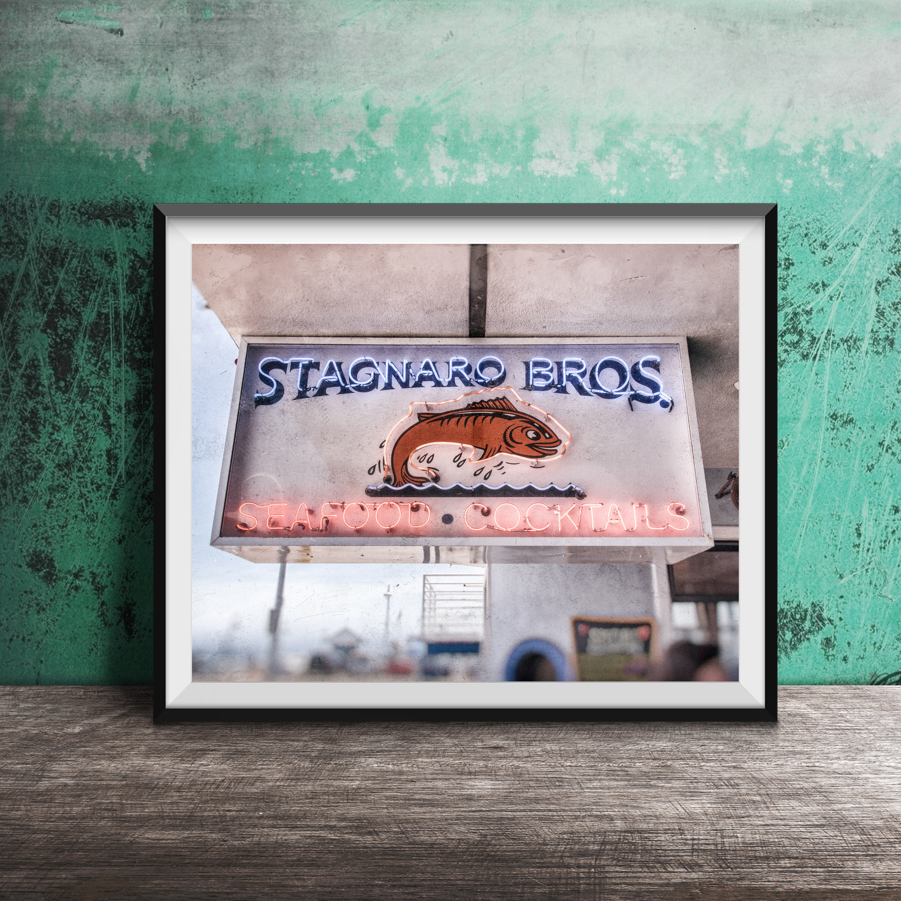 stagnaro Bros. Seafood Sign Print - Art Photography Print, Santa Cruz, California Photo