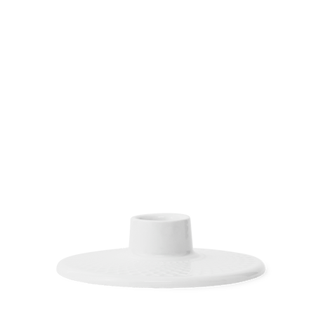 Rhombe Kynttilänjalka Ø10,5 cm Valkoinen Posliini
