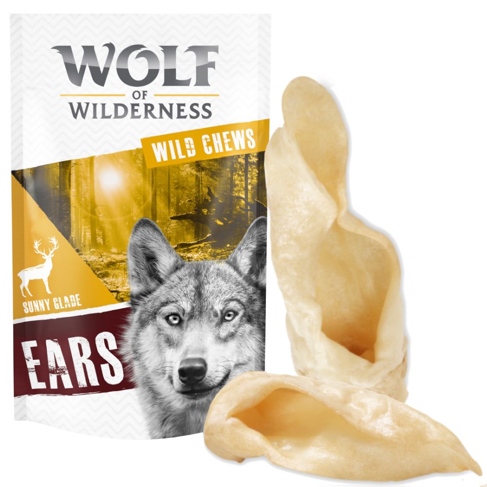 Wolf of Wilderness "Sunny Glade"- Dried Venison Ears - 360g (approx. 12 pcs)