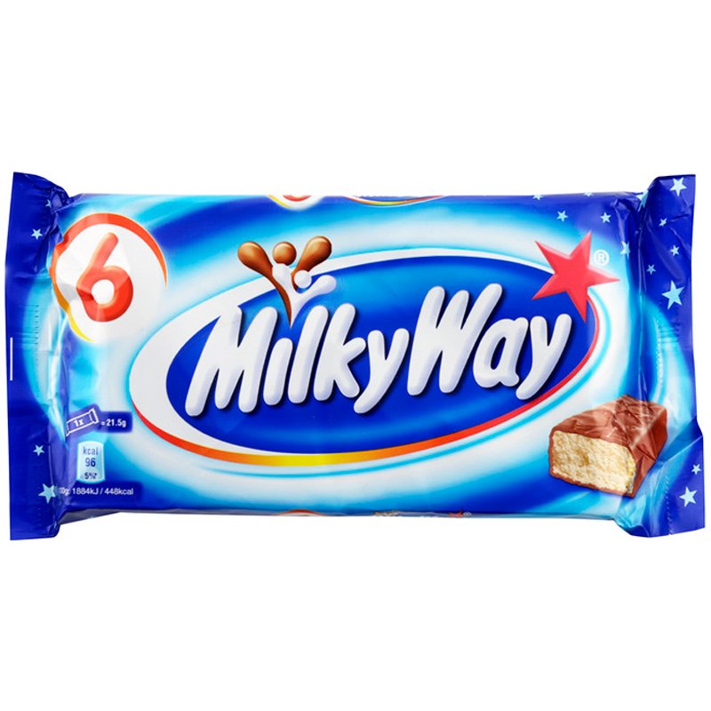 Chokladbars "Milky Way" 6 x 21,5g - 48% rabatt