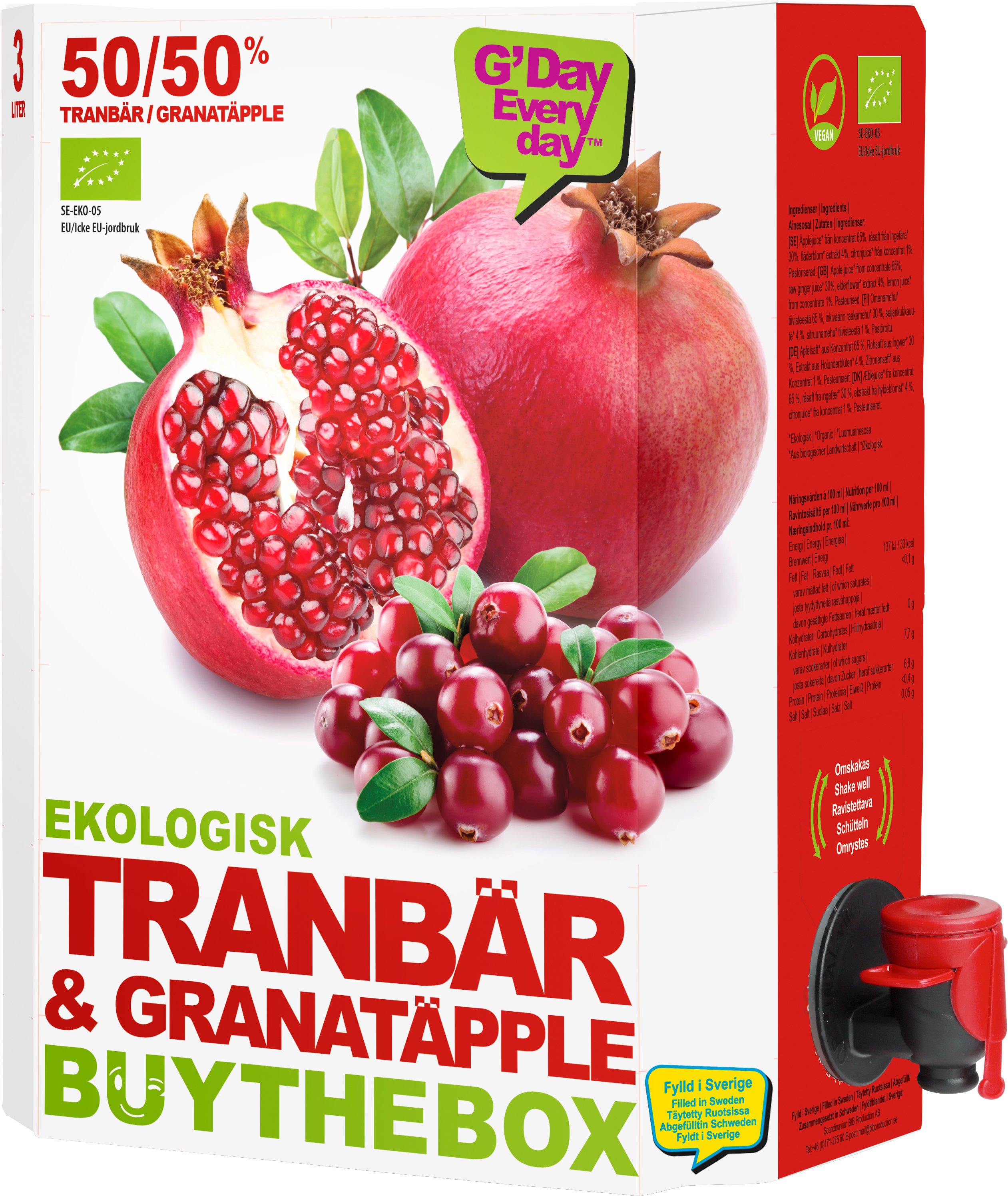 Juice Granatäpple & Tranbär Eko - 21% rabatt