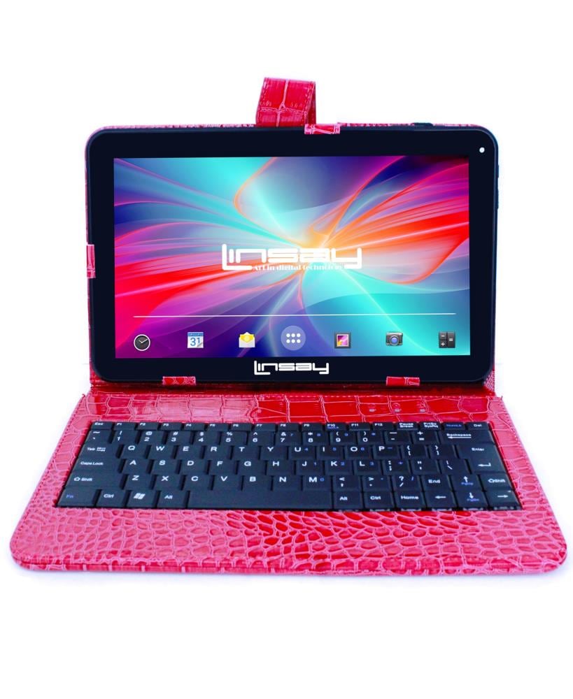 LINSAY 10.1-in Wi-Fi Only Android 10 Tablet with Accessories with Case Included | F10XHDBKCOREDW