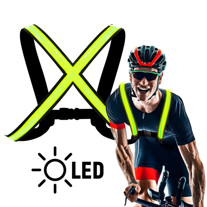 Easypix Street Glow heijastinnauha LED-valolla L/XL