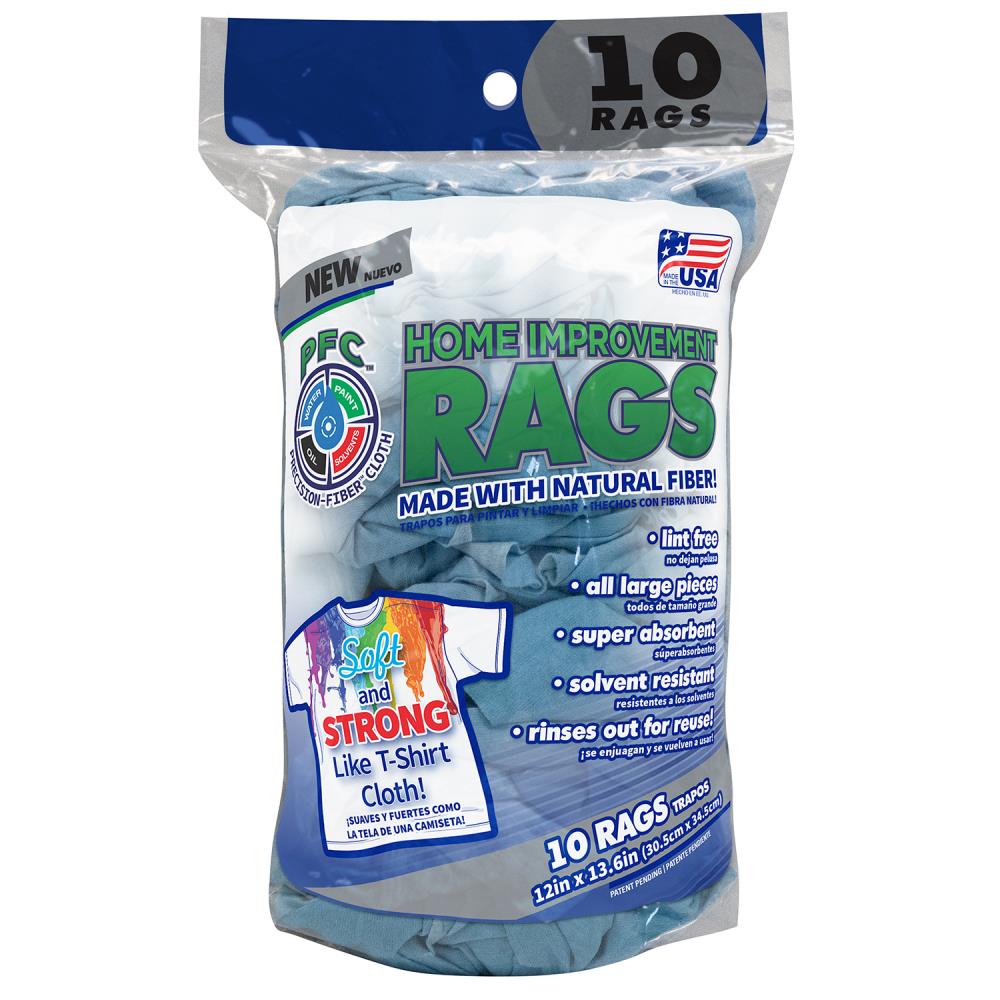 Intex Paint Rags 10-Pack Natural Fiber Blend Cloth in Blue | PFC-00279-10