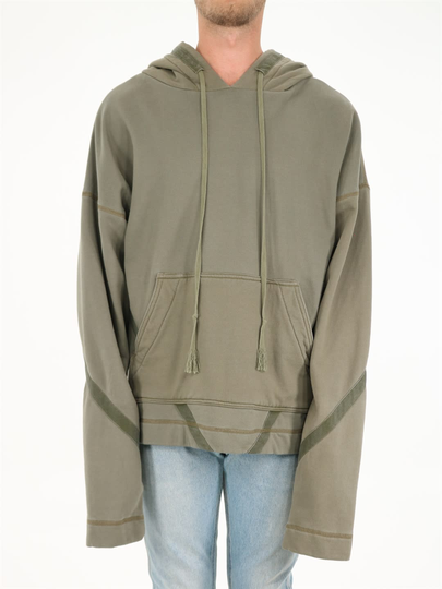 Buy Greg Lauren Military Green Oversize Sweatshirt online