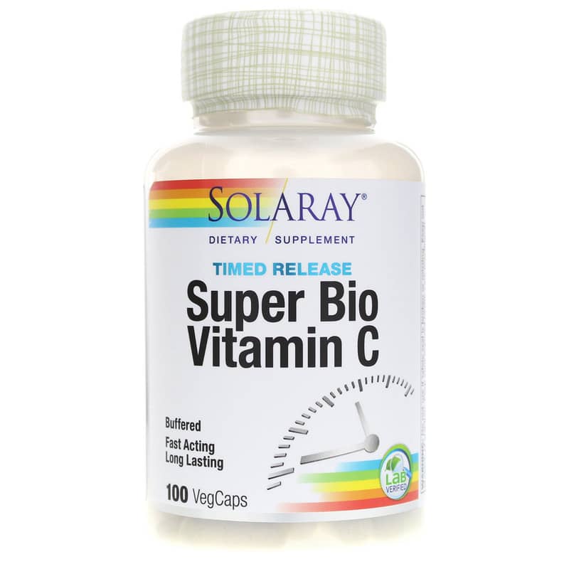 Solaray Super Bio Vitamin C Timed Release 100 Veg Capsules