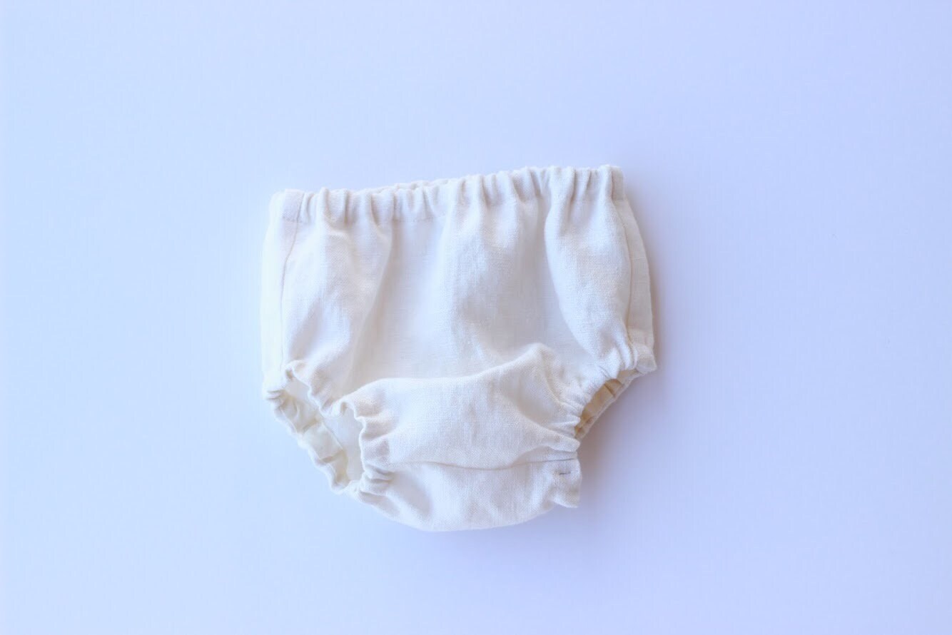 Linen Blend Baby Bloomers Classic - Toddler Bloomers- Diaper Cover Nappy Newborn Photo Outfit Shower Gift