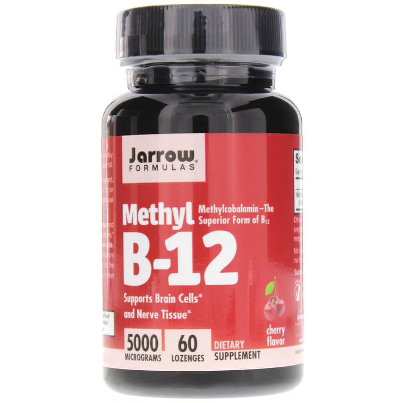 Jarrow Formulas Methyl B-12 5,000 Mcg Cherry 60 Lozenges