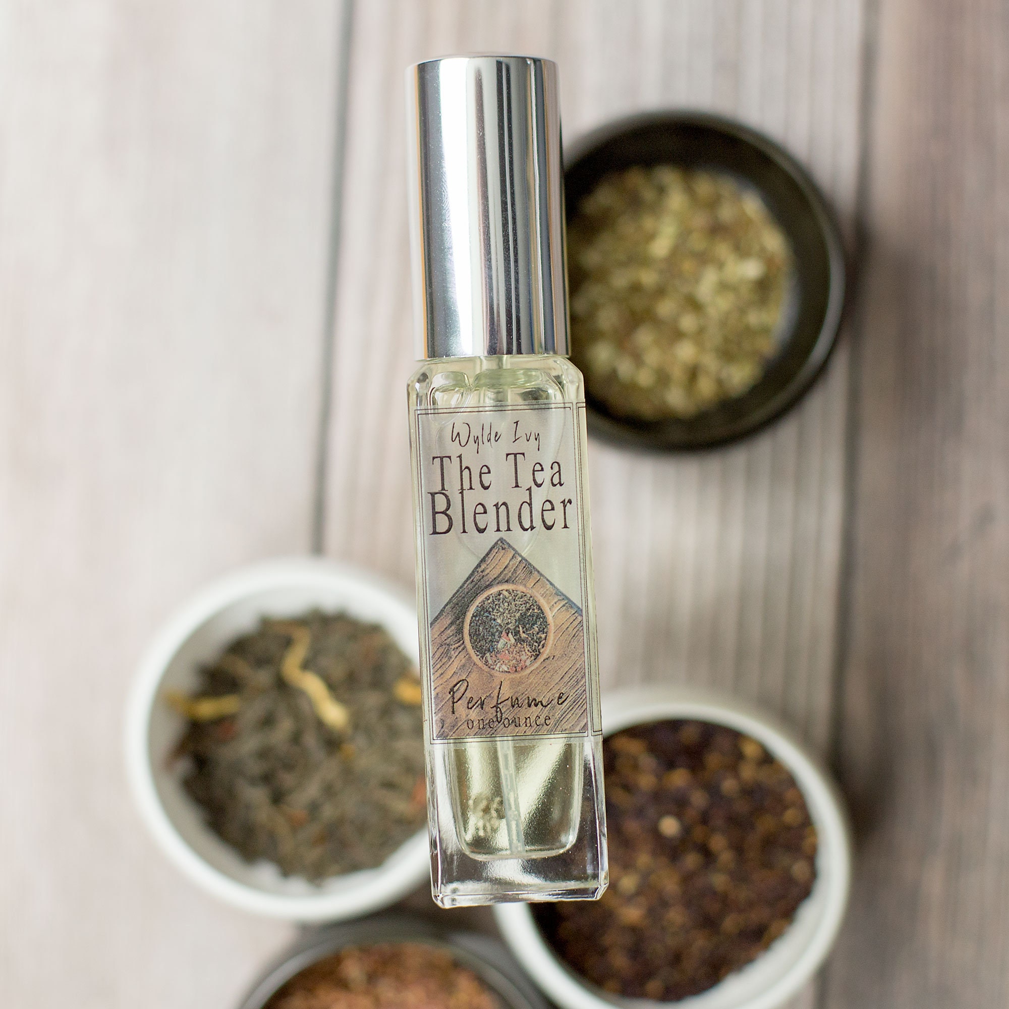 The Tea Blender Perfume | Fall Fragrance Of Cedar Wood, Amber, Vanilla, Clove, Bourbon, & Woodsmoke