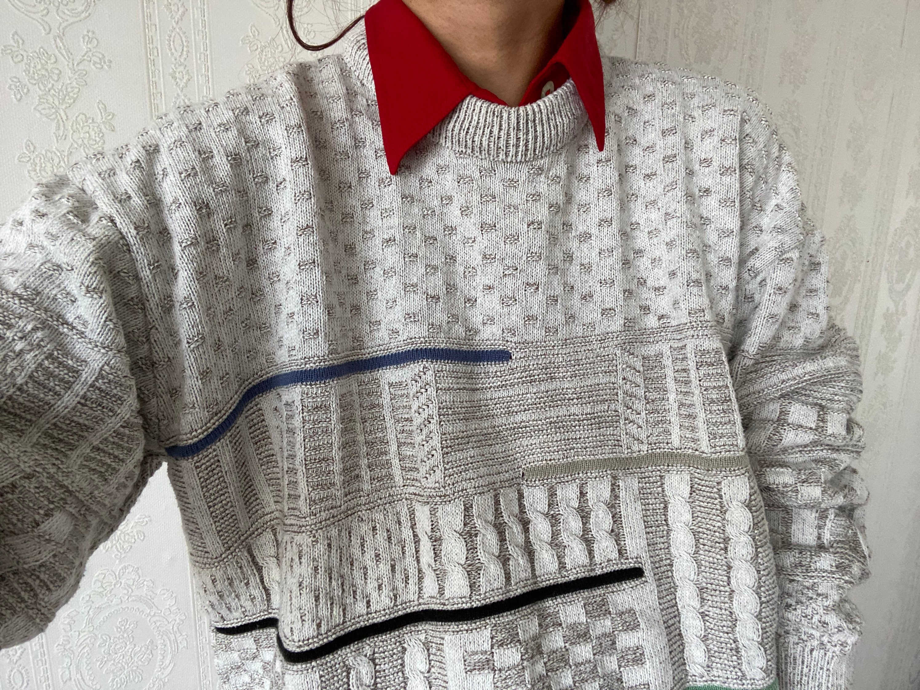Vintage Unisex Long Sleeve Cotton Blend Jumper/ Pullover/ Sweater/ Top/ Sweatshirt/ S - L
