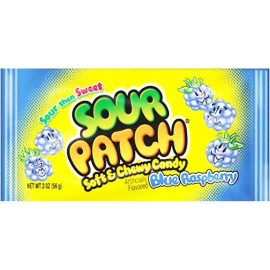 Makeiset "Sour Patch Blue Raspberry" 56 g - 77% alennus