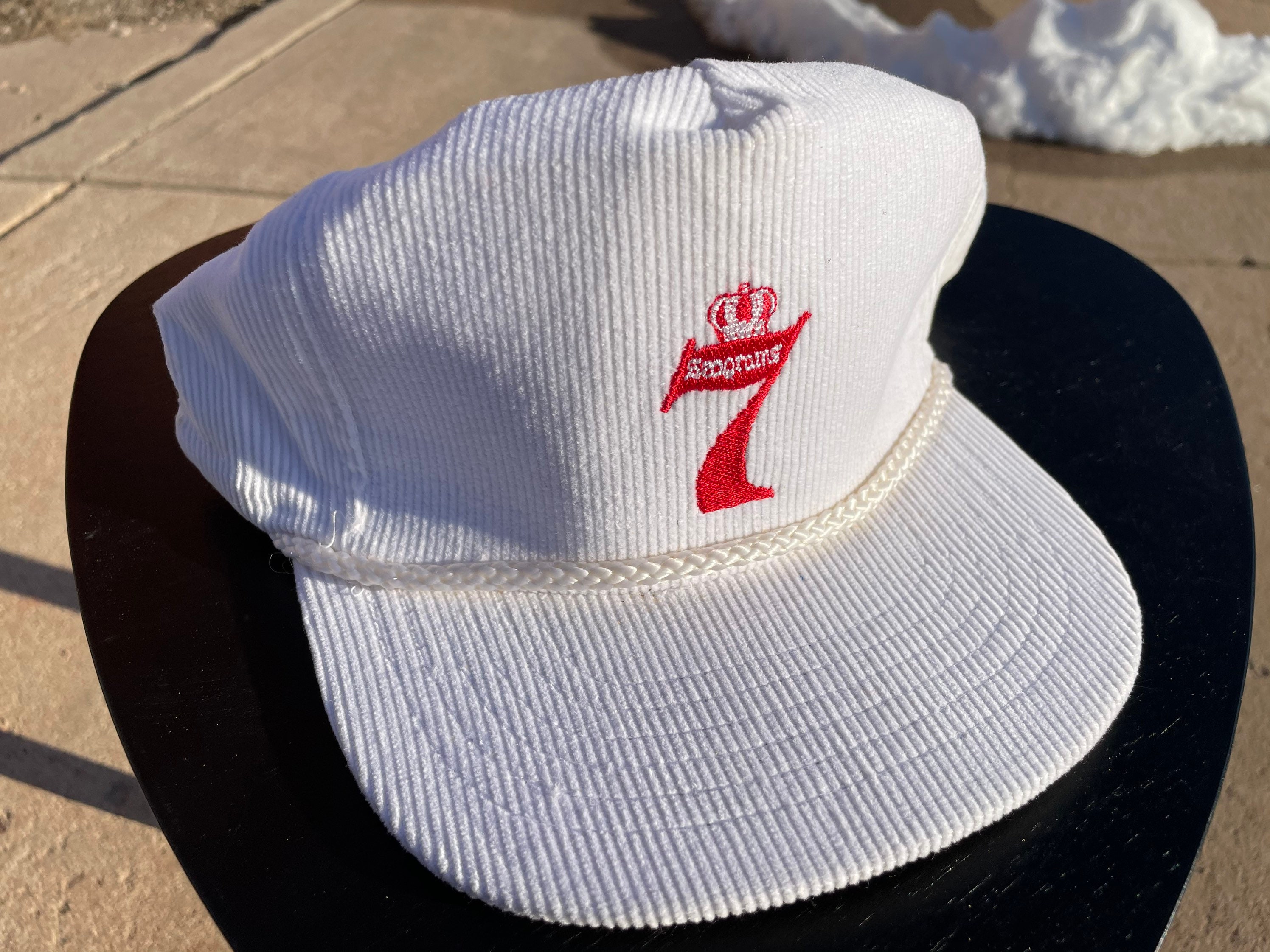 Vtg 80S Seagrams 7 Blended Canadian Whiskey Stitched Snapback Hat