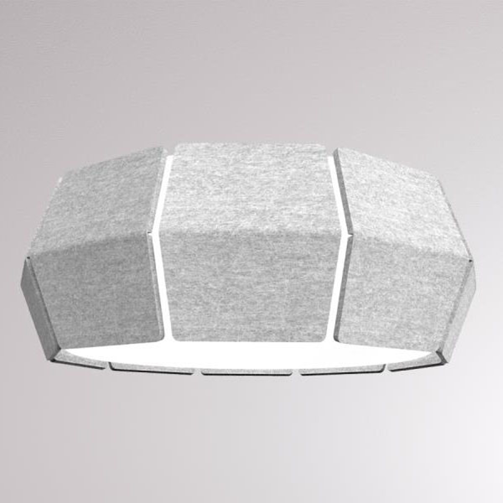 LOUM Decafelt -LED-kattovalaisin Ø 54 cm harmaa