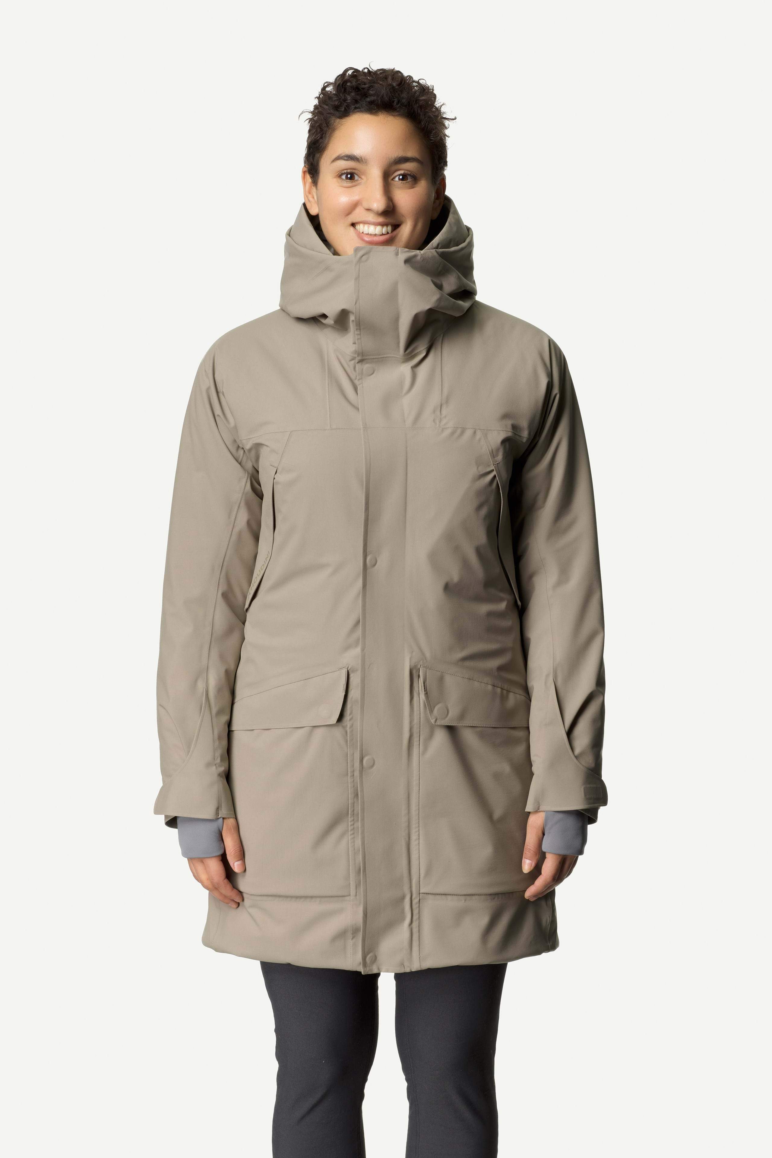 Houdini Women's Fall in Parka - Recycled Polyester, Reed Beige / S