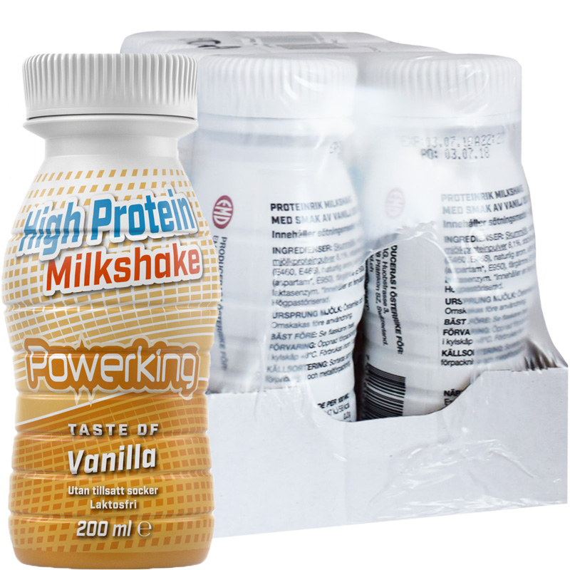 Hel Låda Proteindryck Milkshake "Vanilla" 8 x 200ml - 51% rabatt