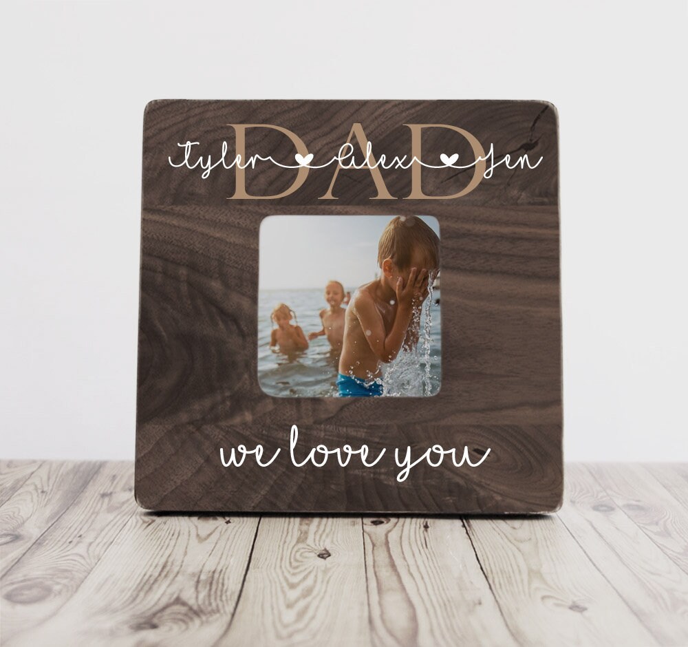 Father's Day Gift, Gift For Dad, Picture Frame, Personalized Dad Photo From Kids
