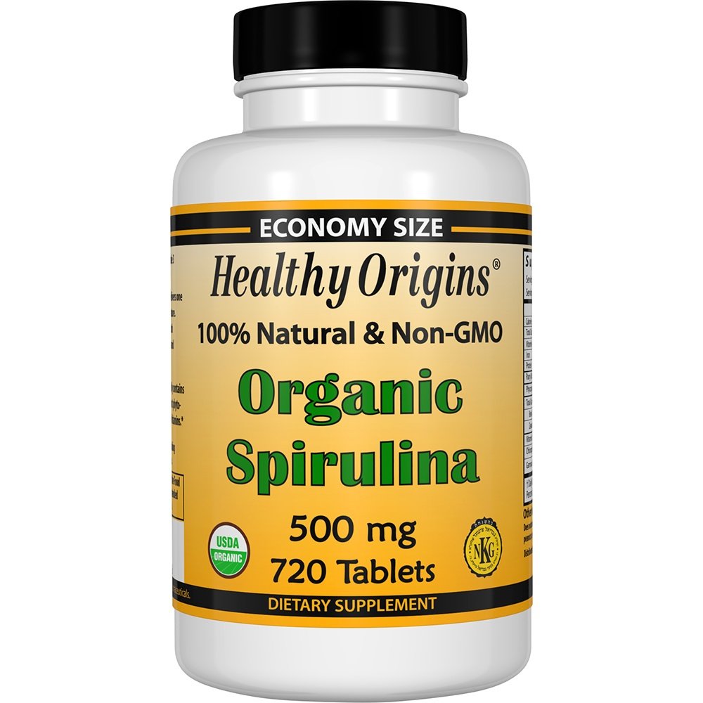 Healthy Origins - Organic Non-GMO Spirulina 500 mg. - 720 Tablet(s)