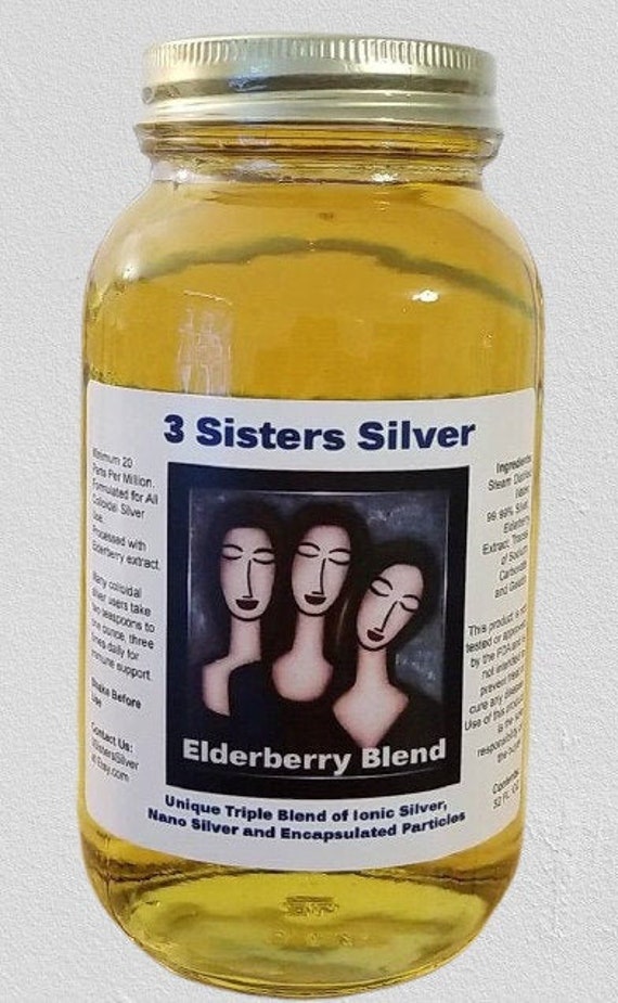 3Ss-Elderberry Blend 20 Ppm Colloidal Silver-32 Ounces