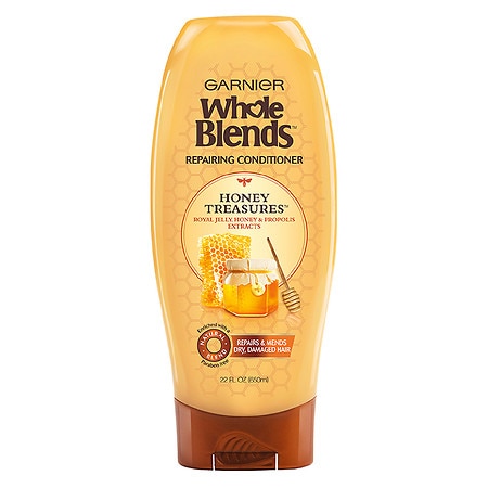 Garnier Whole Blends Repairing Conditioner Honey Treasures, For Damaged Hair - 22.0 fl oz