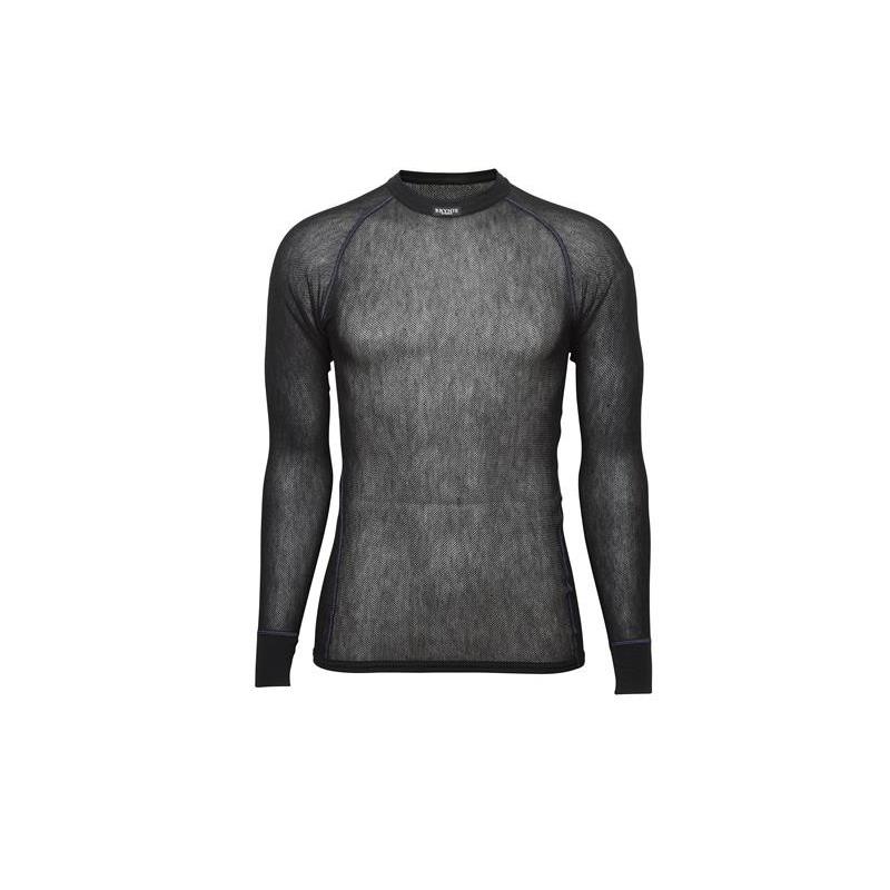 Brynje Wool Thermo Light Shirt XXL Trøye med rund hals og lang arm - Sort