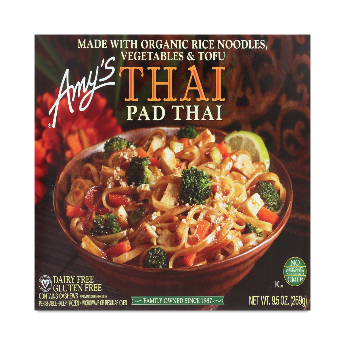 Amy's Tofu Pad Thai with Rice Noodles 9.5 oz box