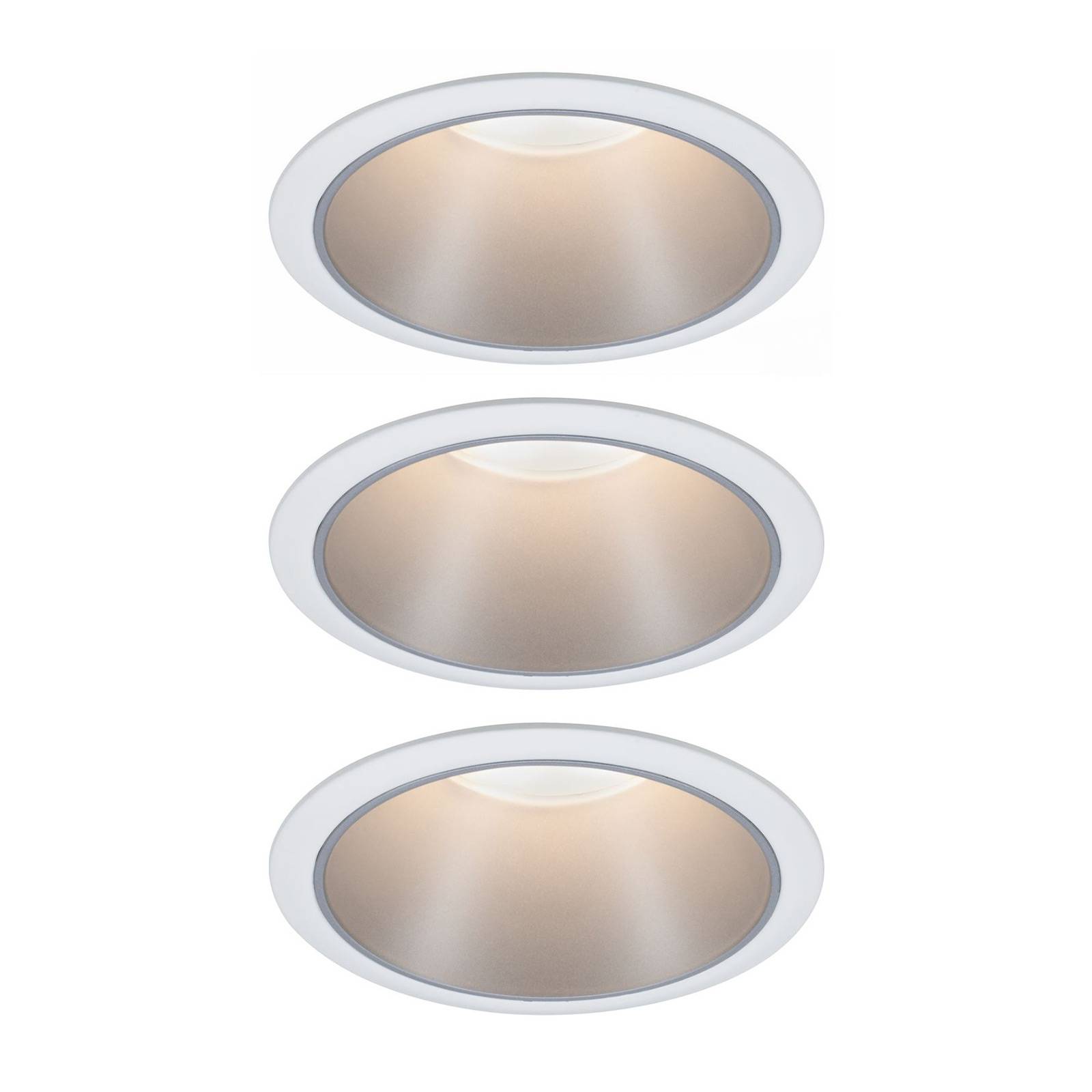 Paulmann Cole LED-Spotlight hopea-valkoinen 3 kpl