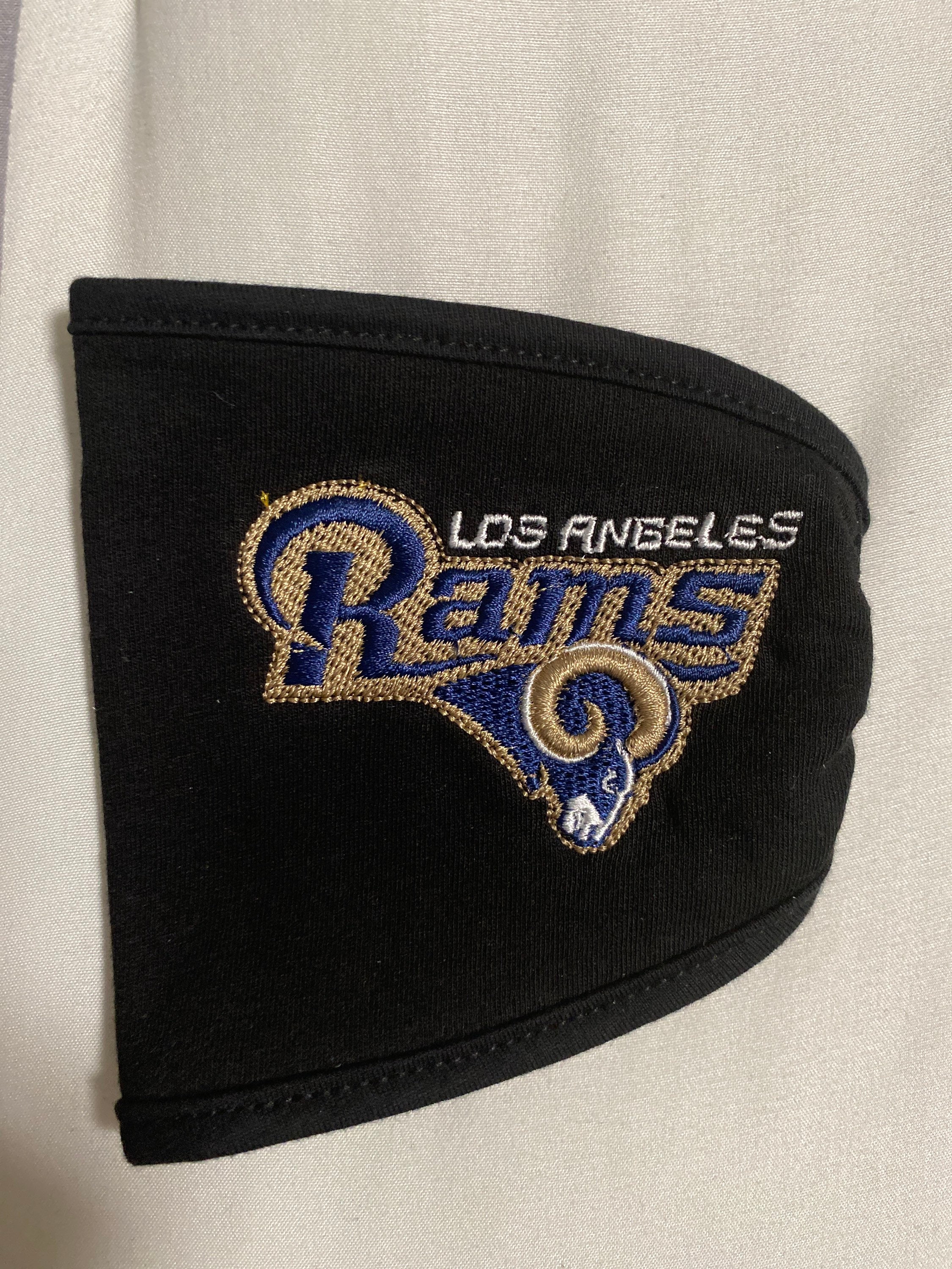 The Black Face Mask Los Angeles Rams Embroidery