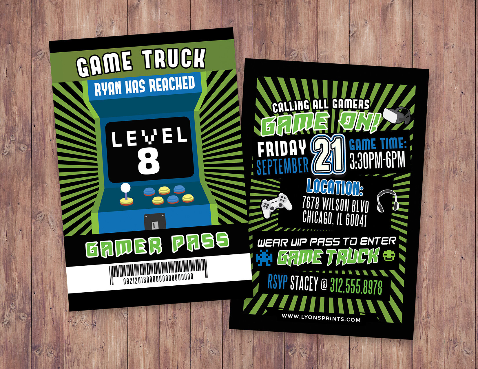Video Game Invitation | Truck Party Invitations Invitations, Birthday Invitation, Printable