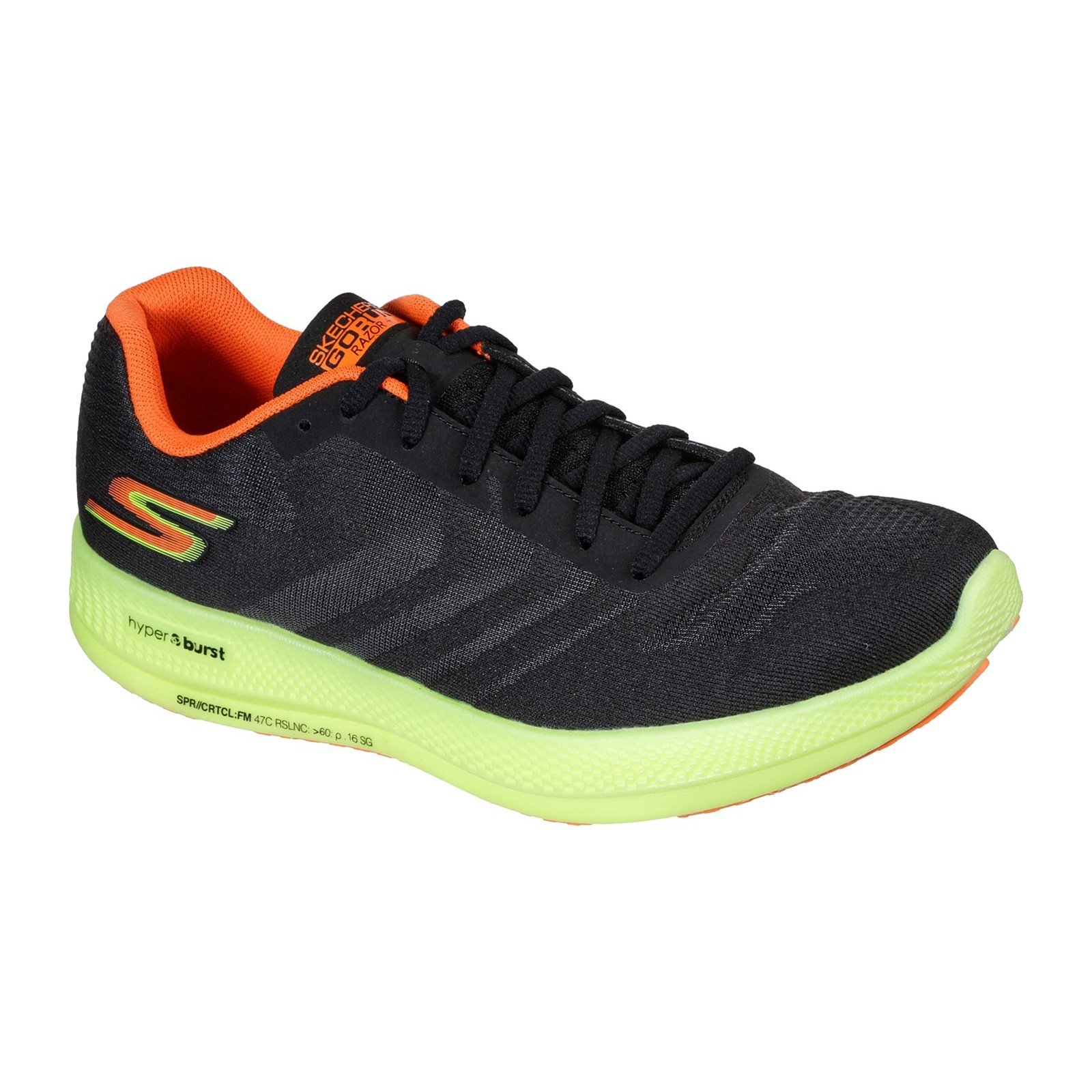 Skechers Women's Go Run Razor Trainer Various Colours 32703 - Black/Yellow/Orange 8