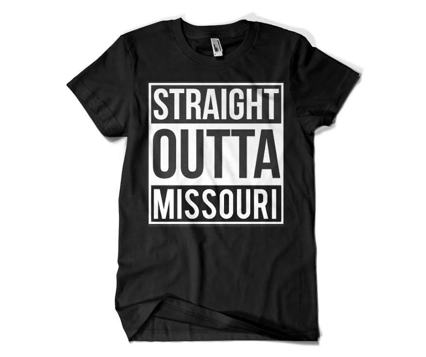 Straight Outta Missouri Parody Shirt Funny All States Available Cardinals Rams St Louis Blues