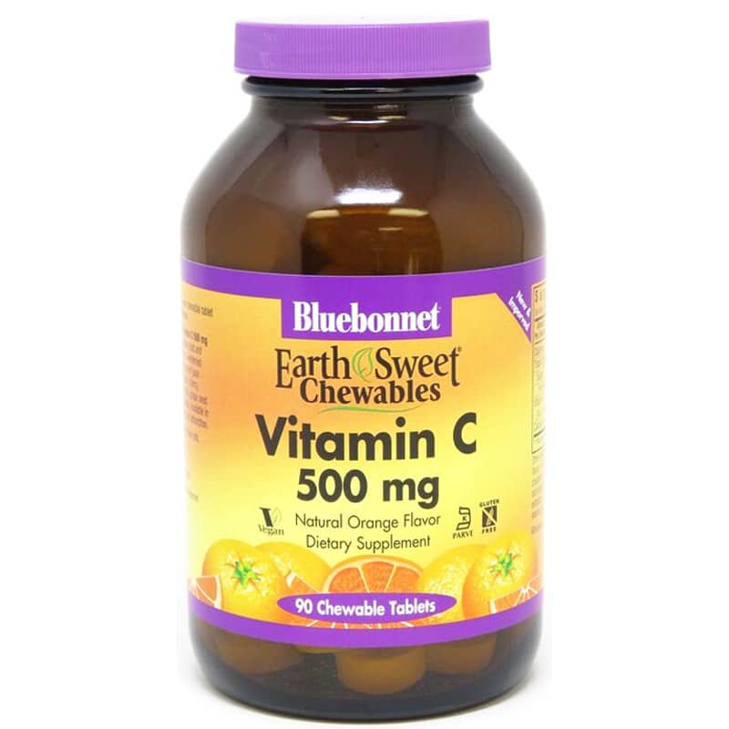 Bluebonnet Earth Sweet Chewable Vitamin C 500 Mg 90 Chewable Tablets