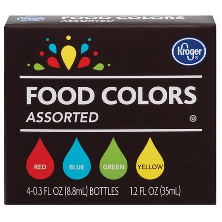 Kroger Assorted Food Colors - 0.3 oz x 4 pack