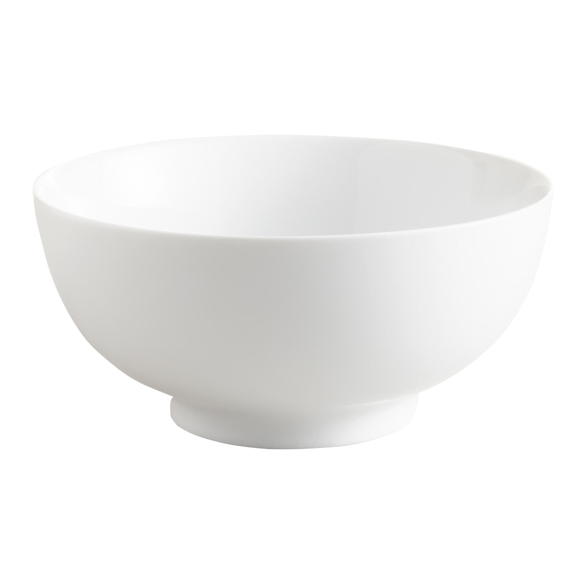 Small White Porcelain All Purpose Bowls Set Of 2 by World Market